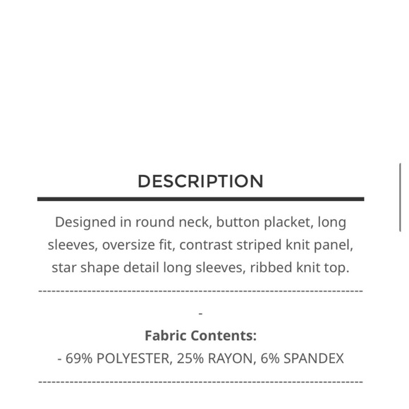 $35 start 38 LAST ONE ❤️POL oversized star top - Picture 7 of 8